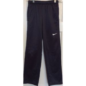 NEW Boy's Small NIKE Fleece Sweatpants Therma Fit Black 699895-010